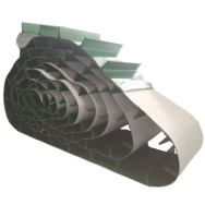 PVC tape 40P32-14A 4mm*12400mm*295mm with profile T50 Green 295mm*87 pcs, pitch 140mm + mechanical connector RS AA58782